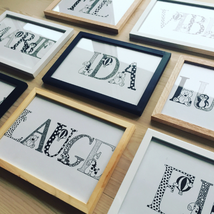 Navneillustration - håndtegnet på bestilling